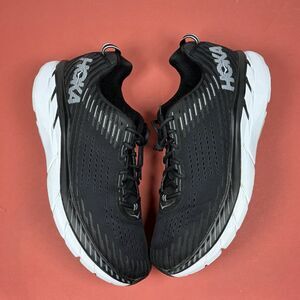 HOKA ONE ONE Clifton 5 Men’s Size 14  Wide 2E BWHT 1093757 Running Shoes Black